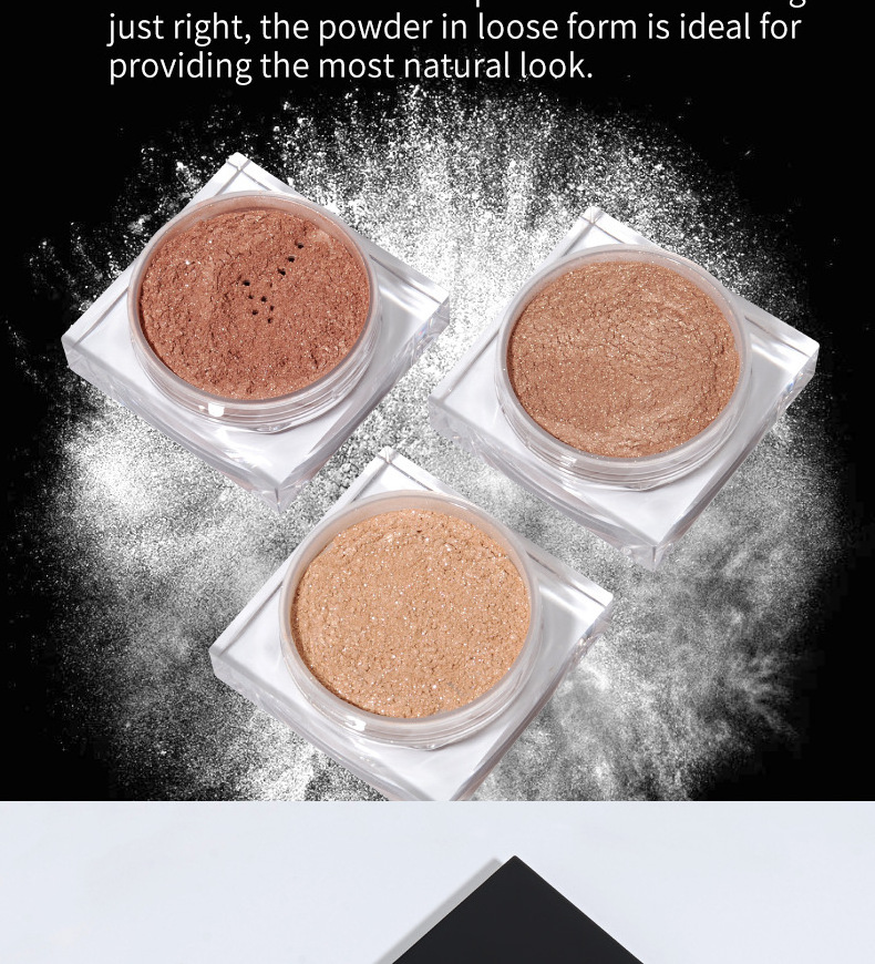 Private Label White Loose Shimmer Powder Makeup Pigment Brighter Setting Loose Powder Waterproof