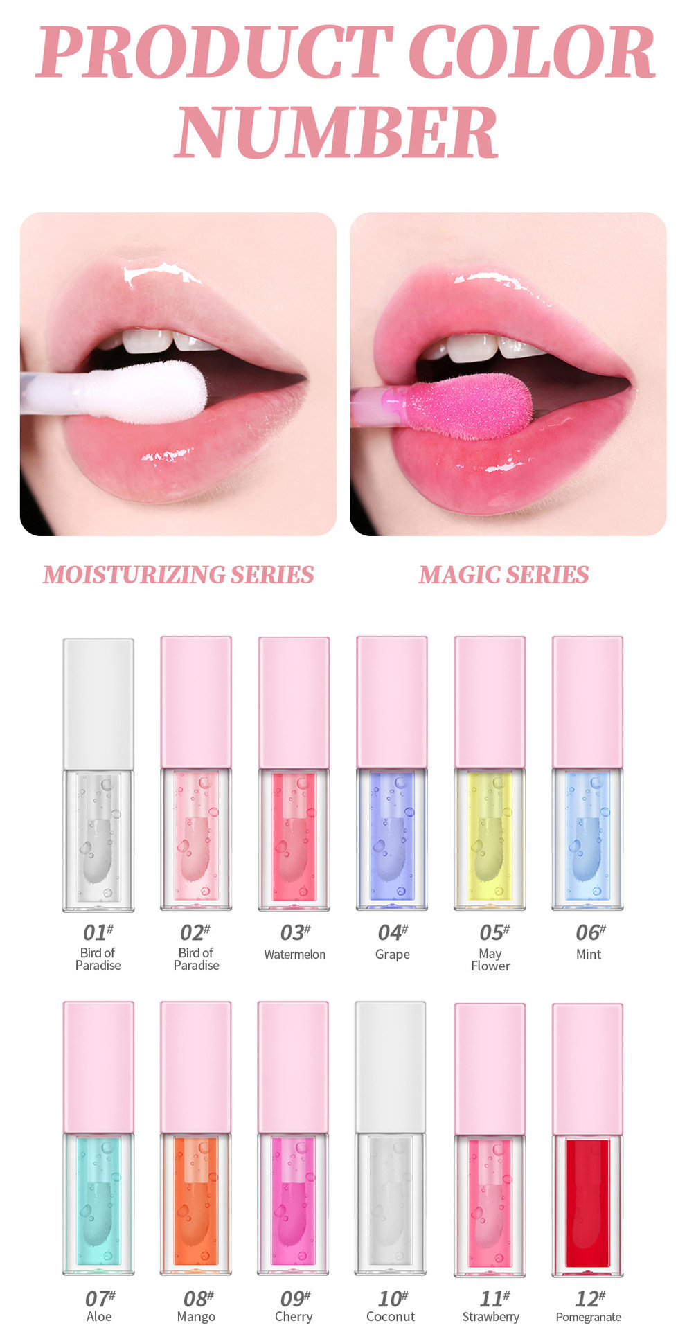 Vegan Lipgloss Lip Gloss Private Label Lip Oil Custom Label Strawberry Lip Plumping Oil