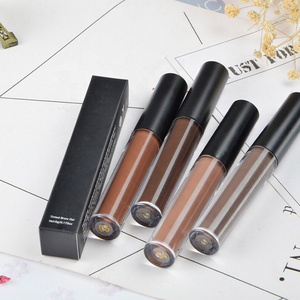 Print your logo eyebrow gel liquid eye makeup brow glue 5 color natural nourishing clear eyebrow gel