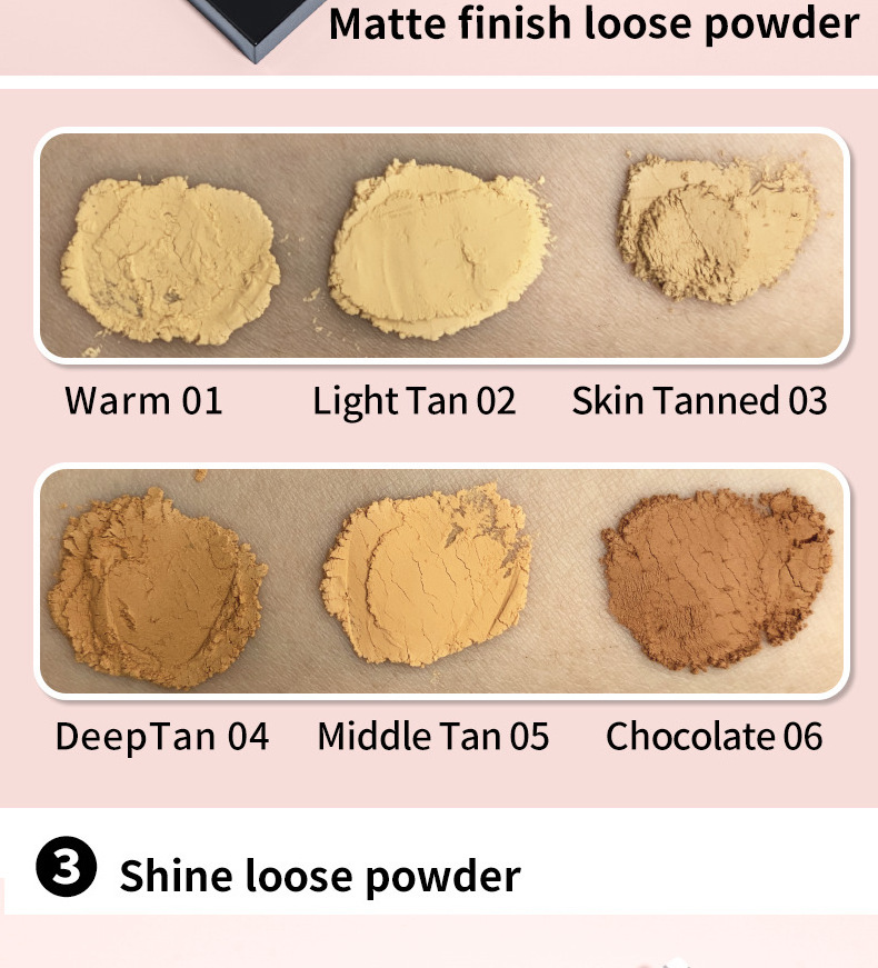 Private Label White Loose Shimmer Powder Makeup Pigment Brighter Setting Loose Powder Waterproof