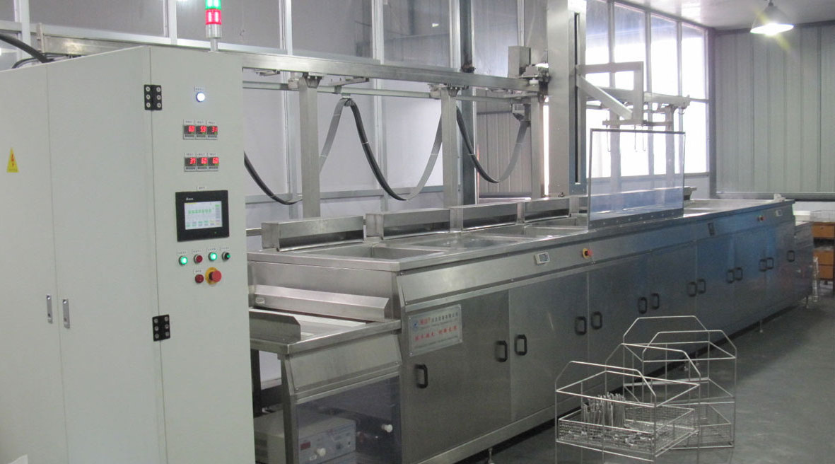 PLC automated ultrasonic cleaner machine with single robot arm