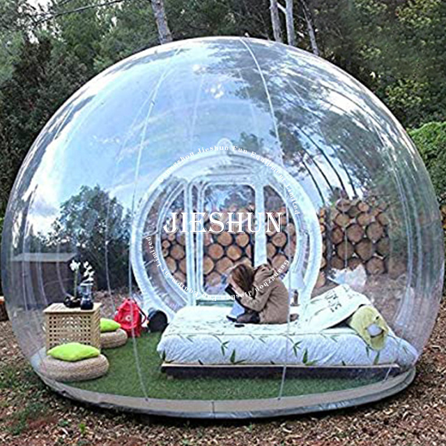 Wholesale PVC outdoor plastic air  transparent camping hotel dome house clear blow up inflatable bubble tent