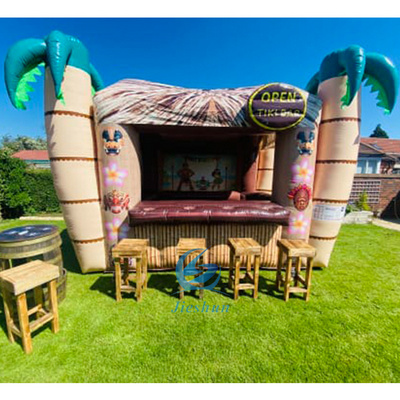 Beach Party Inflatable tropical Tiki Bar Exhibition Serving inflatable party pub booth Tent bar