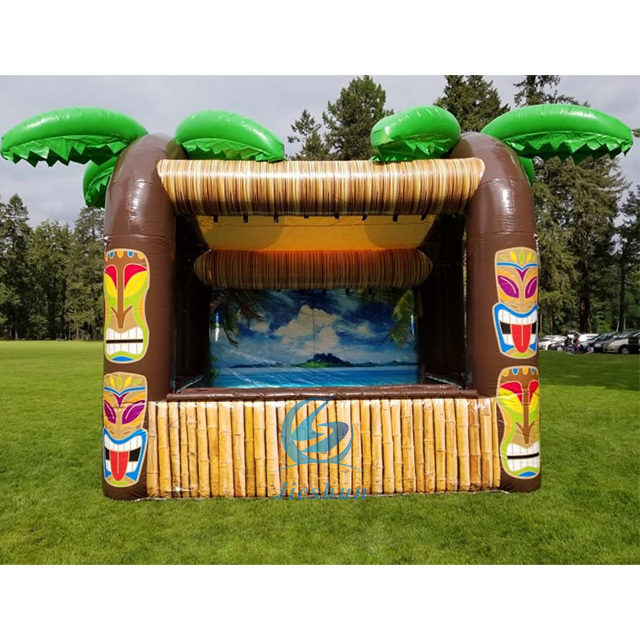 Beach Party Inflatable tropical Tiki Bar Exhibition Serving inflatable party pub booth Tent bar