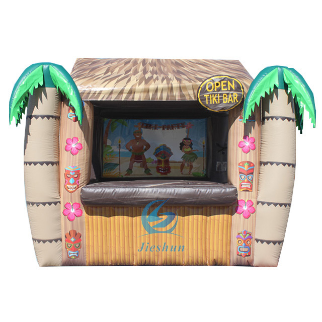 Beach Party Inflatable tropical Tiki Bar Exhibition Serving inflatable party pub booth Tent bar