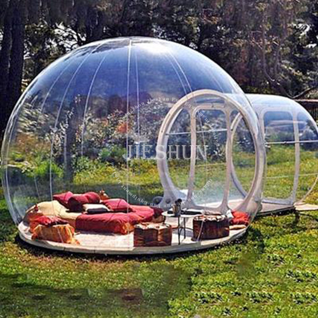 Wholesale PVC outdoor plastic air  transparent camping hotel dome house clear blow up inflatable bubble tent