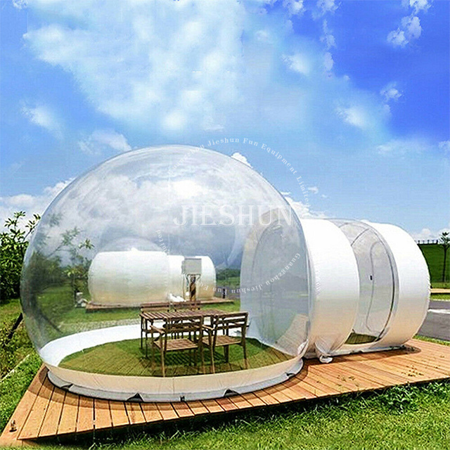 Wholesale PVC outdoor plastic air  transparent camping hotel dome house clear blow up inflatable bubble tent