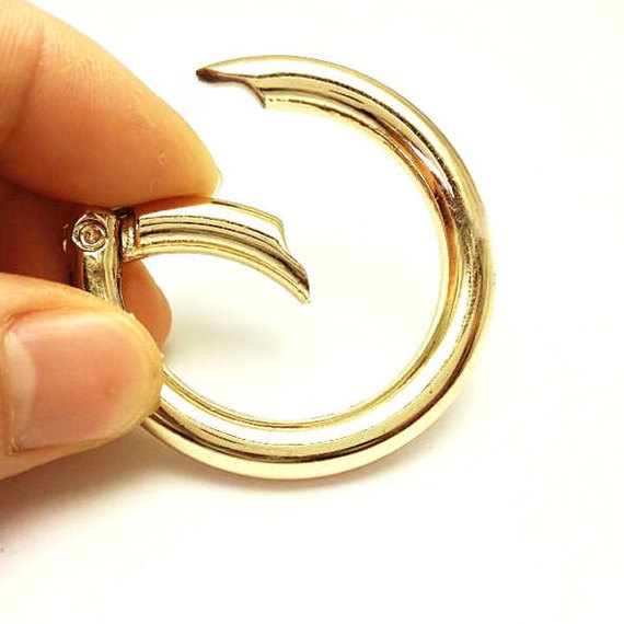 Factory direct sale Zinc alloy solid flat hardware fitting ring high end for handbags/purse/briefcase