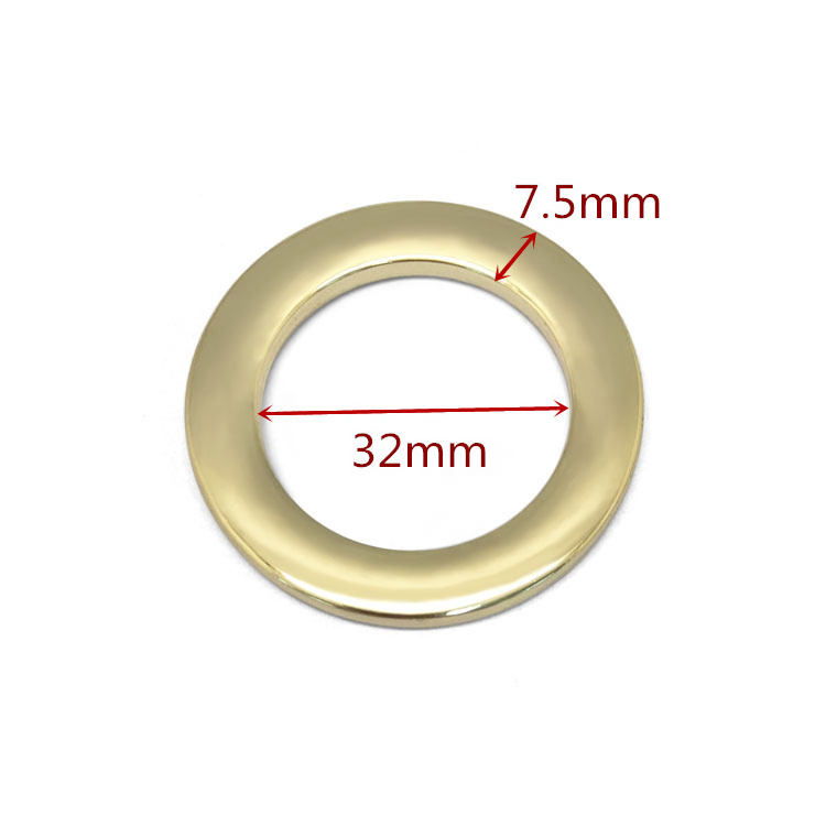 Factory direct sale Zinc alloy solid flat hardware fitting ring high end for handbags/purse/briefcase