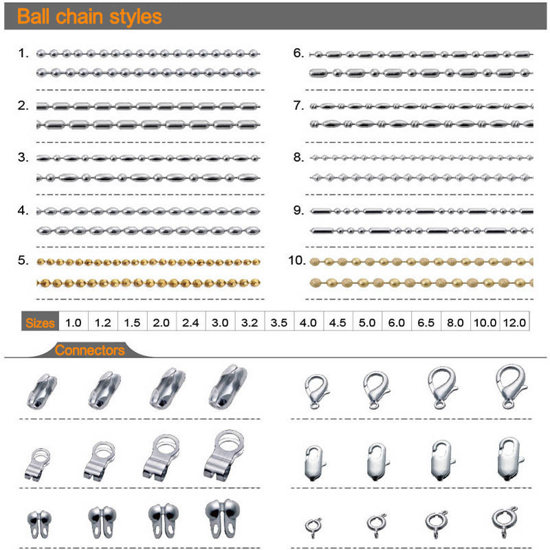 Chains And Accessories Metal Clasp For Ball Chain Connector