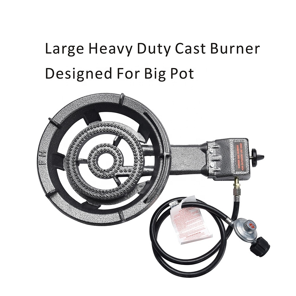 Super Propane Burner Stove Portable Large Camping Stove BBQ with Hose & Regulator Perfect for Outdoor Cooking