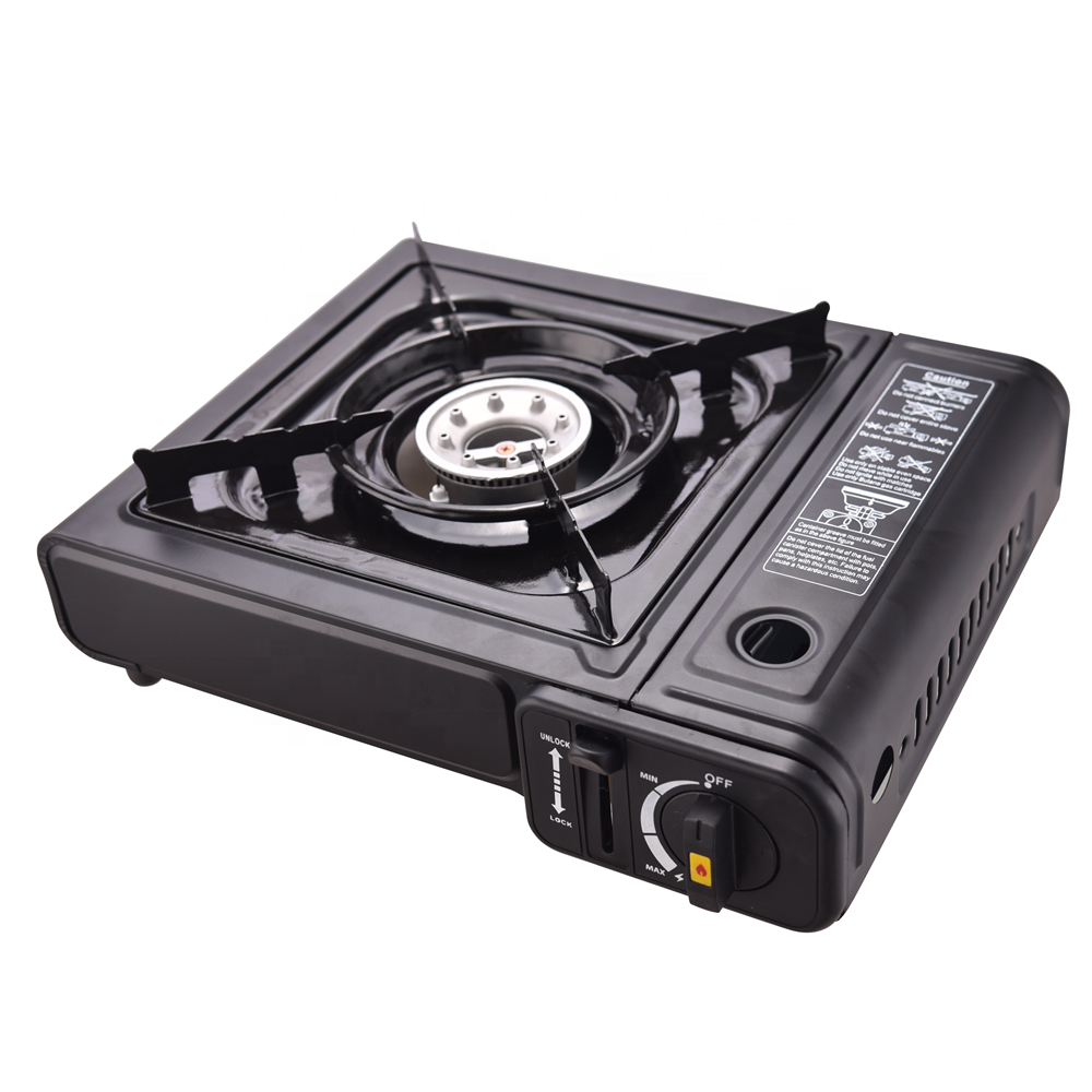 Portable Butane Gas Black Camping Stove Burner Cassette Oven for Outdoor Cooking