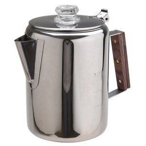 6-12 Cups Stainless Steel Camping Coffee Pot 1000- 3000ML Coffee Percolator For Outdoor Stove Top Coffee Making