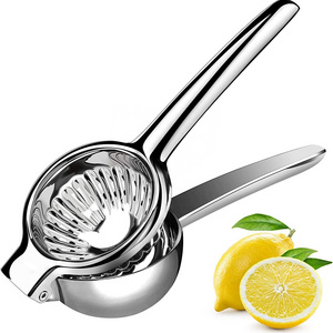 Lemon Squeezer Stainless Steel with Premium Quality Heavy Duty Solid Metal Squeezer Bowl Large Manual Citrus Press Juicer