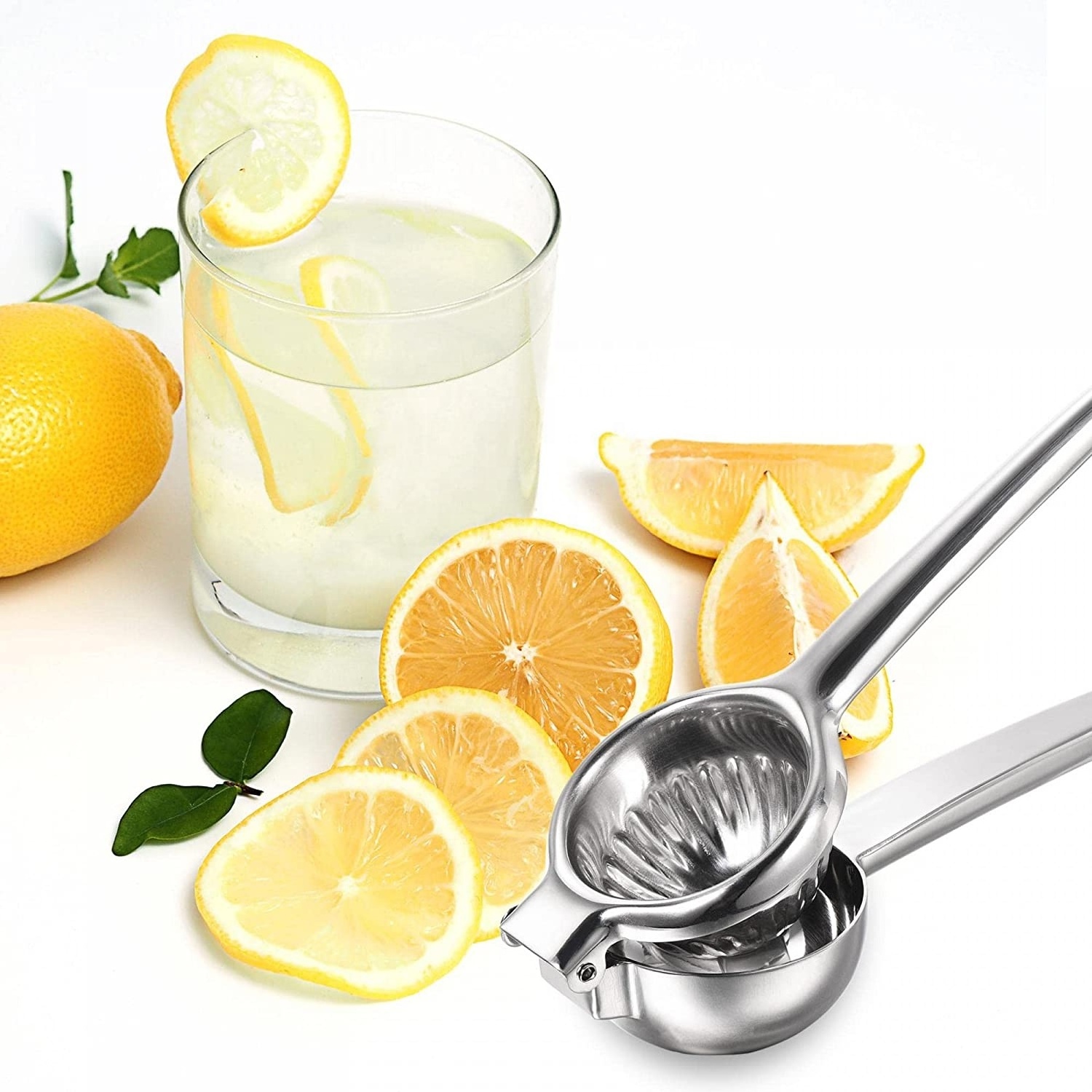 Lemon Squeezer Stainless Steel with Premium Quality Heavy Duty Solid Metal Squeezer Bowl Large Manual Citrus Press Juicer