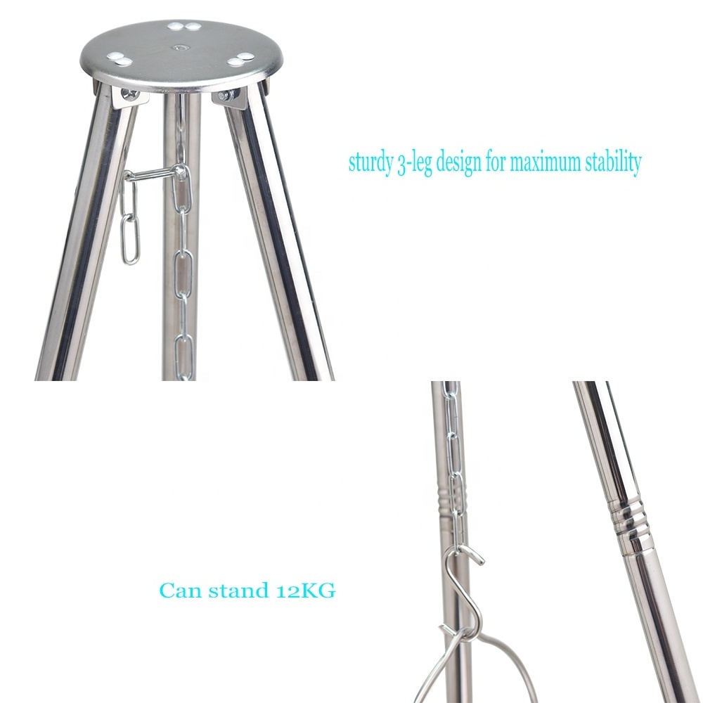 Portable Hanging Grill for Camping Outdoor Fire Pit for BBQ Camping Picnic Grills