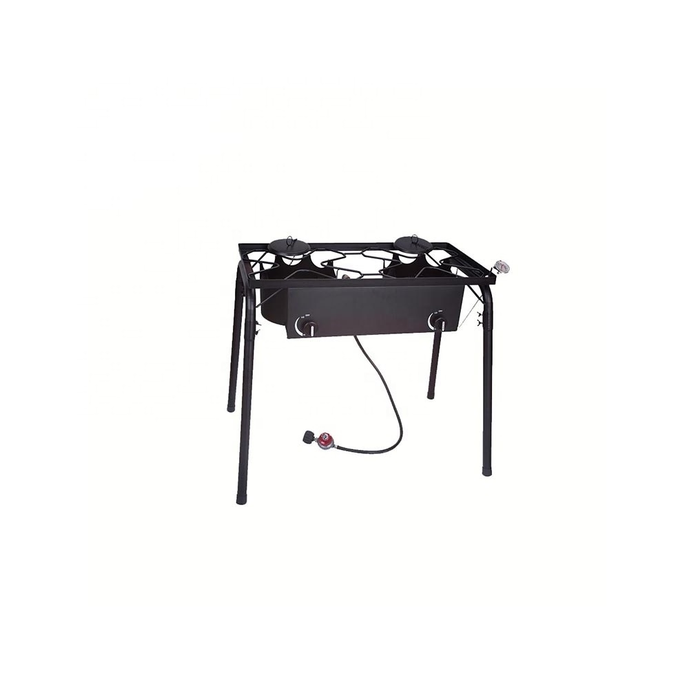 High Pressure Burner Wiht Portable Stand Camping Double Gas Stove Burner With Certificate