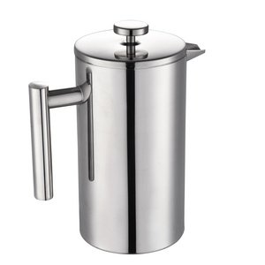 1.0L Double Walled  Rust-Free Stainless Steel French Press Coffee Maker for Home Office Camping Keep Coffee Warm