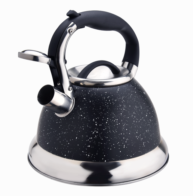 Black color whistling tea kettle