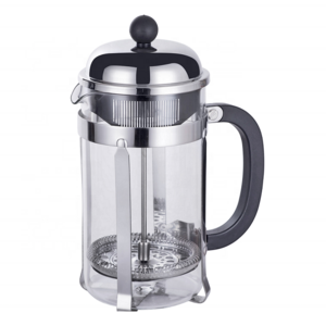 French Press Coffee Maker Heat Resistant Borosilicate Coffee Press with Filter Brew Coffee and Tea Glass Carafe 600ML