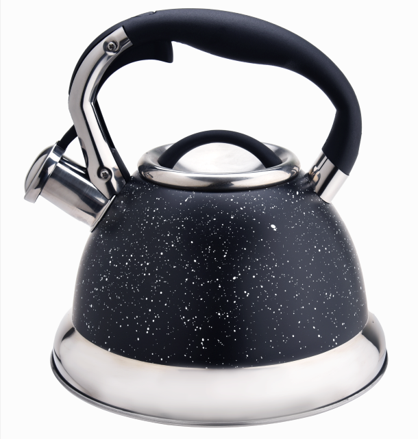 Black color whistling tea kettle