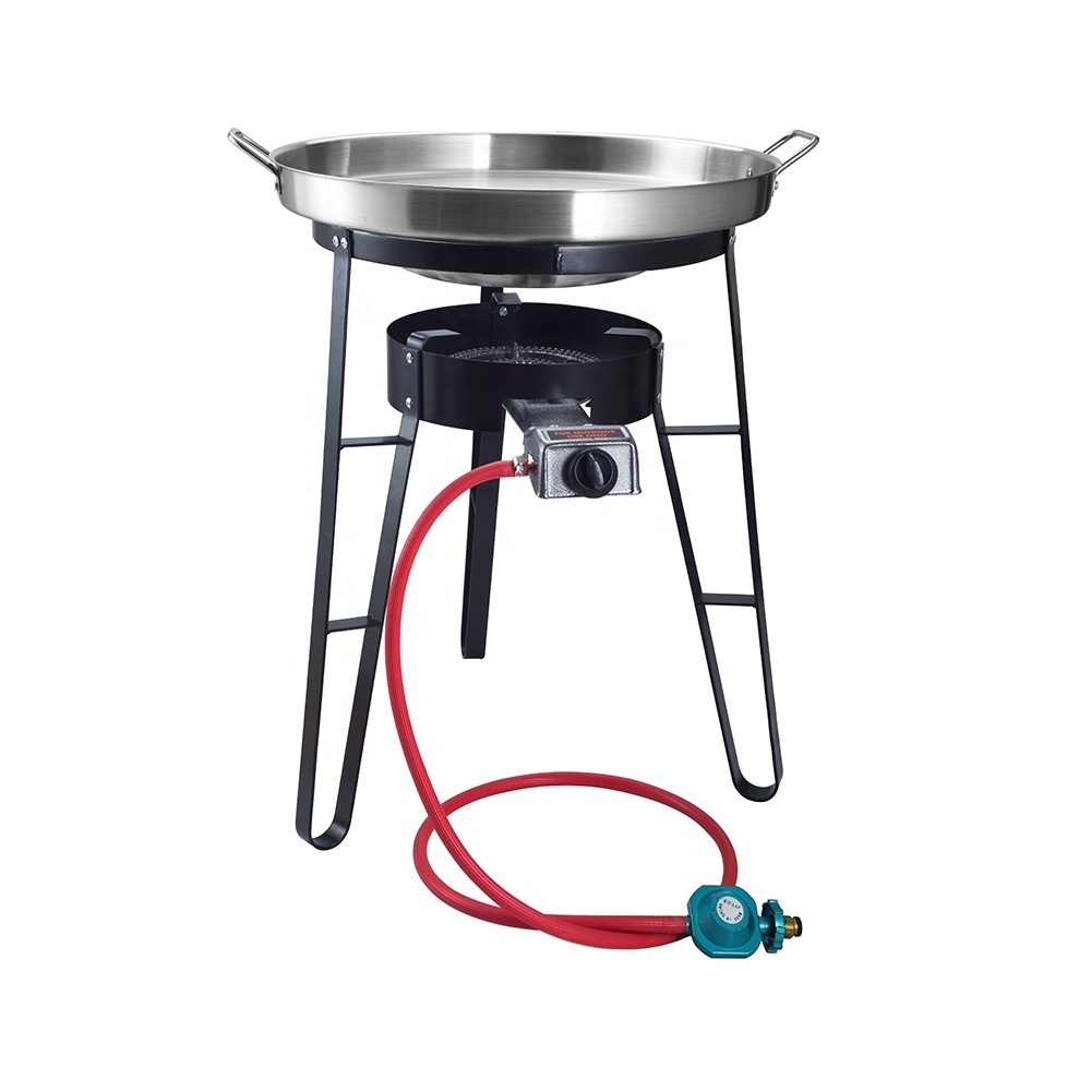 26000 BTU Single Gas Stove Outdoor Wok Gas Burner Outdoor Cast Iron Propane Burner 27 Inch Heigh