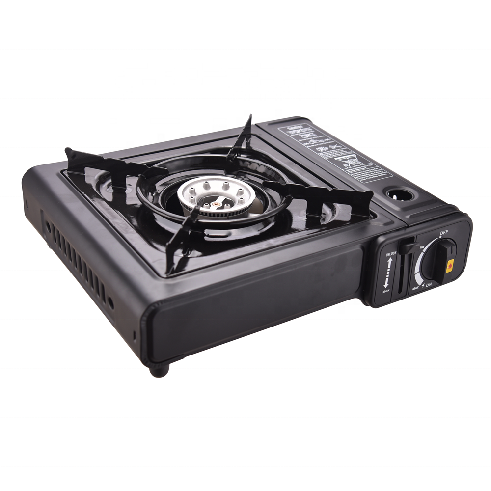 Portable Butane Gas Black Camping Stove Burner Cassette Oven for Outdoor Cooking