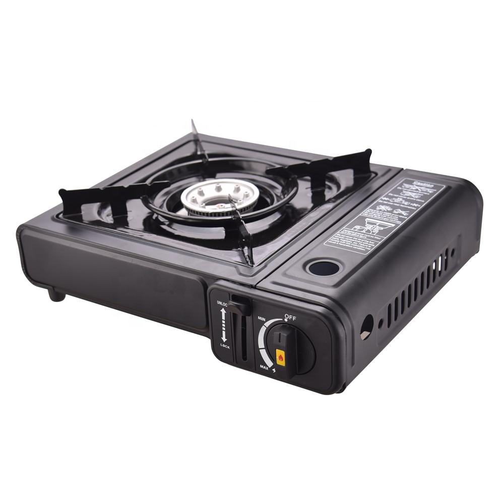 Portable Butane Gas Black Camping Stove Burner Cassette Oven for Outdoor Cooking