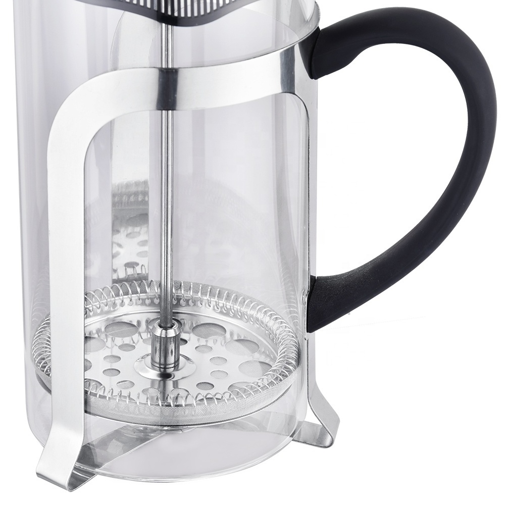 French Press Coffee Maker Heat Resistant Borosilicate Glass Coffee Press with Filter Glass Coffee Maker