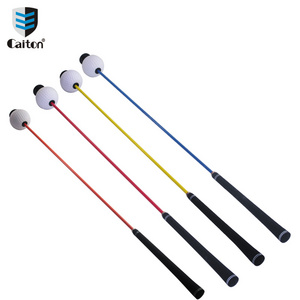 Caiton Golf Swing Trainer EVA Ball Head Golf Swing Training Aid Rubber Rope Strength Exercises Golf Practice Stick