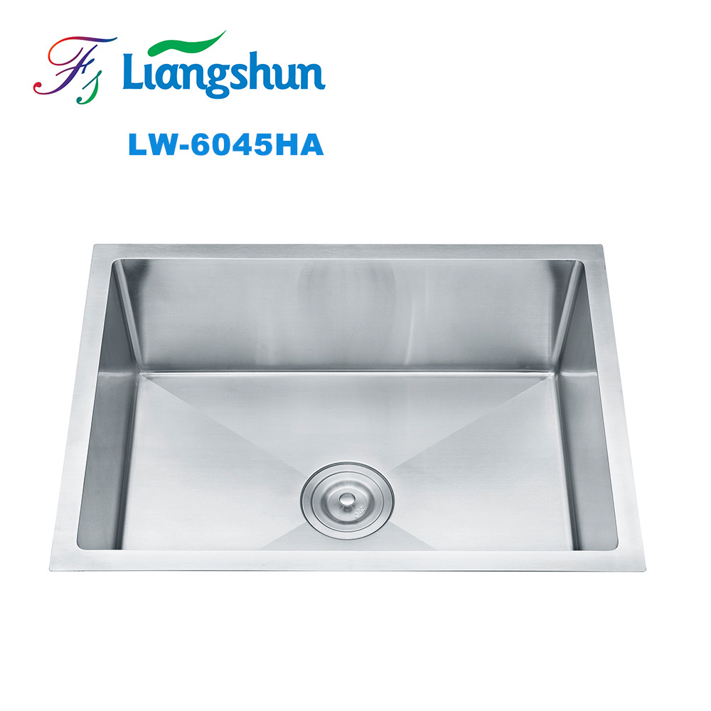 Fregadero de acero inoxidable big & deep brushed laundry and kichen washing stainless sink single basin undermount kitchen sink