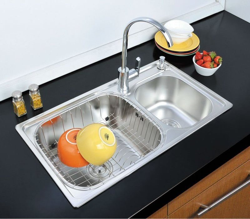 Factory Price Rectangular Double Bowl Kitchen Sink Portable Aluminum Sink