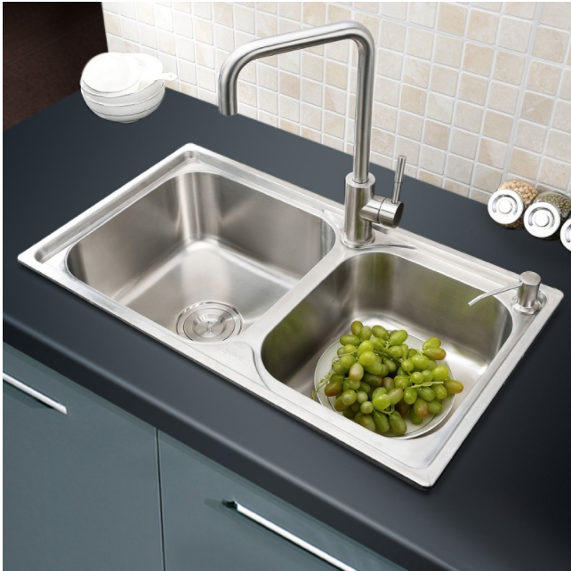 Factory Price Rectangular Double Bowl Kitchen Sink Portable Aluminum Sink