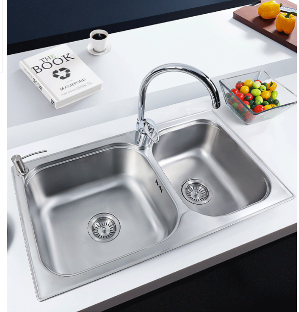 Factory Price Rectangular Double Bowl Kitchen Sink Portable Aluminum Sink