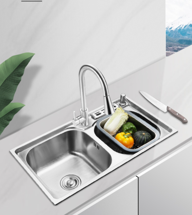 Factory Price Rectangular Double Bowl Kitchen Sink Portable Aluminum Sink