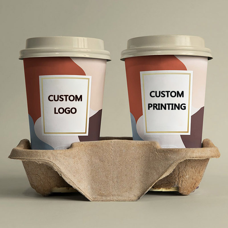 custom printed  Disposable eco-firendly take away kraft paper insulated ripple takeaway paper hot coffee cups