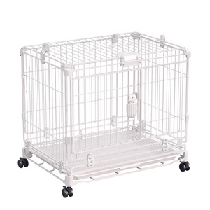 Stainless Steel Foldable Stackable Travel Pet Cages Metal Kennels for Dogs Cats Furniture Easy Carry Multi-Colors