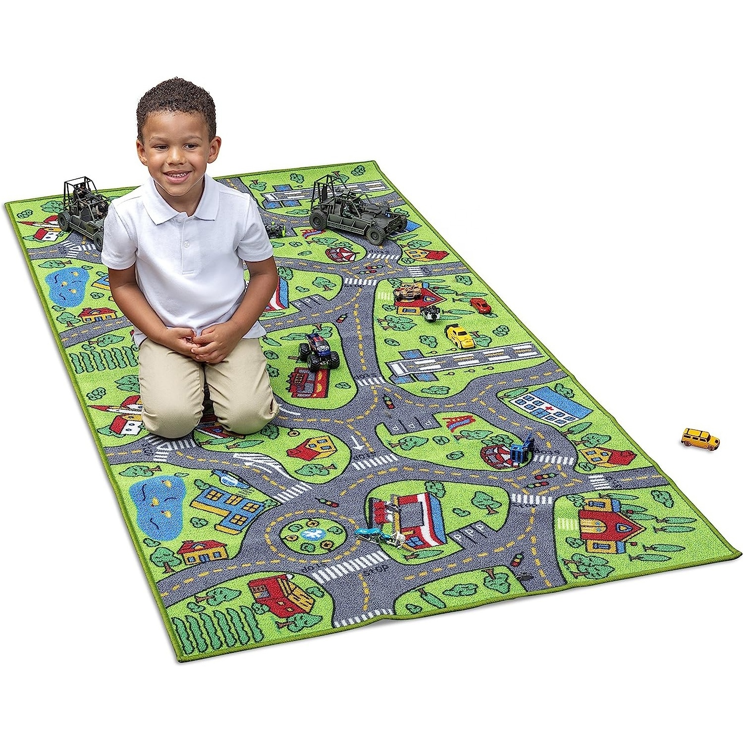 Children Educational Road Traffic System City Life Kids Rug Carpet Playmat for Kids Bedroom Playroom