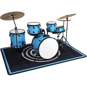 Soundproof Rug Tightly Woven Drum Carpet Electrical Drum Set Rugs with Non-Slip Grip Bottom