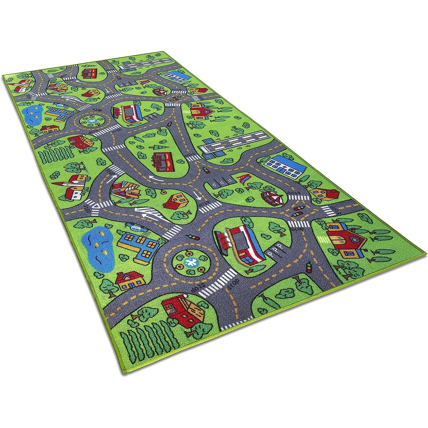 Children Educational Road Traffic System City Life Kids Rug Carpet Playmat for Kids Bedroom Playroom