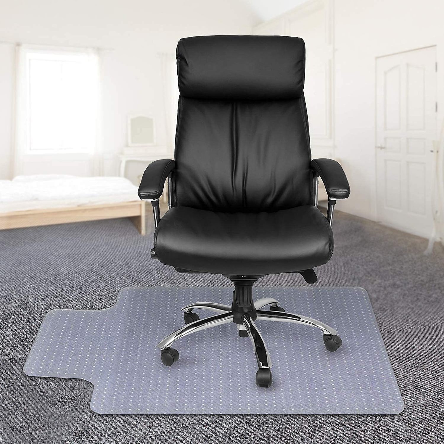 Luxury Grip PVC Vinyl Plastic Office Chair Floor Mats for High Pile Carpet Floor Protector