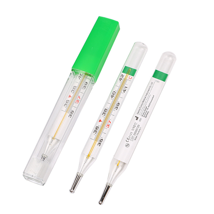 Green Case With A Good Price Double Scale Gallium Mercury Free Glass Thermometer With Fahrenheit Degree