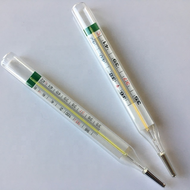 Eco-friendly non mercury glass thermometer in medical device