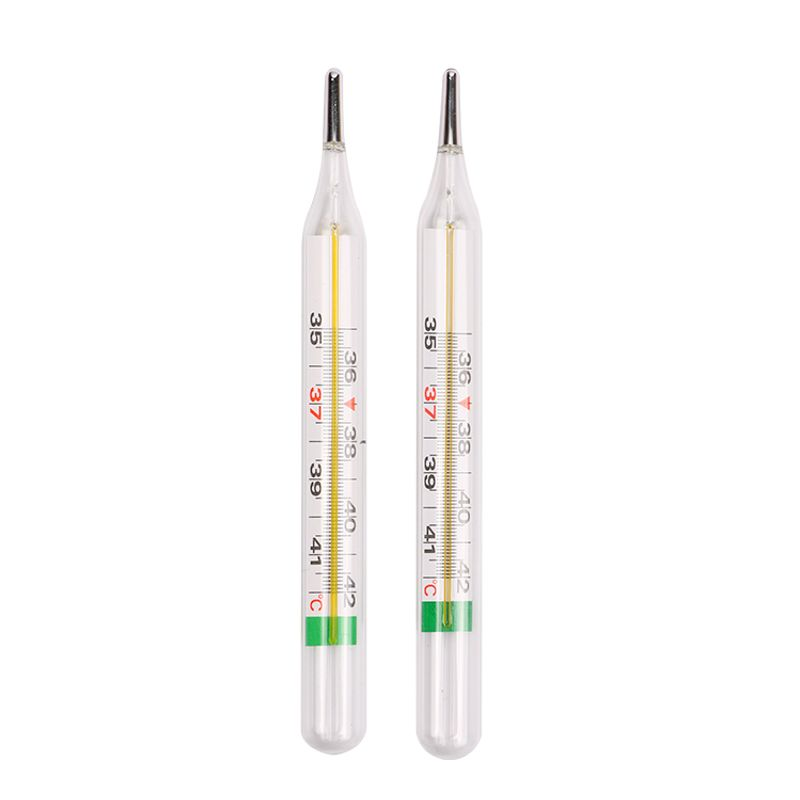 High Accuracy Traditional Mercury Free Gallium Dual Scale Fever Clinical Therm Classic Glass Thermometer