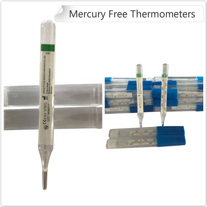 Eco-friendly non mercury glass thermometer in medical device