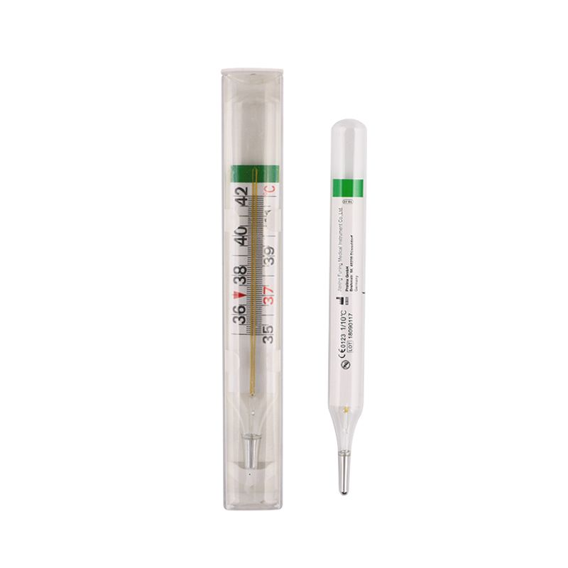 High Accuracy Traditional Mercury Free Gallium Dual Scale Fever Clinical Therm Classic Glass Thermometer