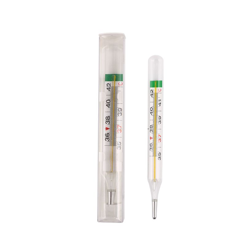 High Accuracy Traditional Mercury Free Gallium Dual Scale Fever Clinical Therm Classic Glass Thermometer