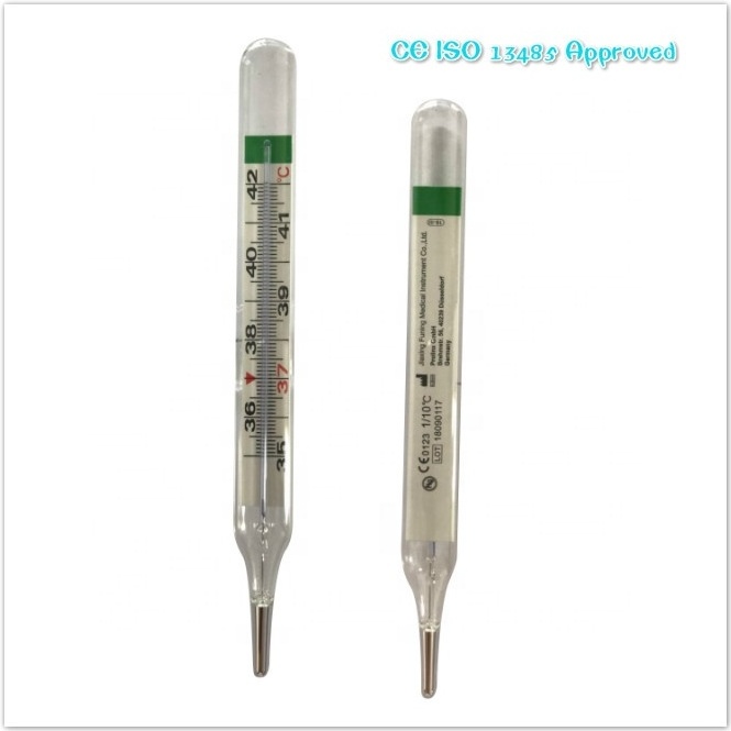 Eco-friendly non mercury glass thermometer in medical device