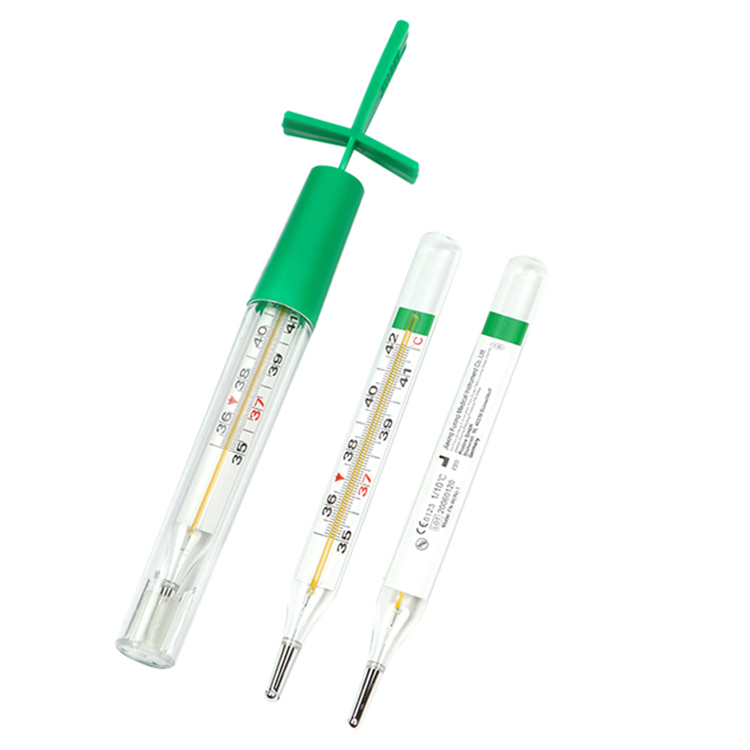 Green Case With A Good Price Double Scale Gallium Mercury Free Glass Thermometer With Fahrenheit Degree