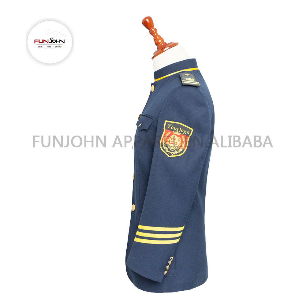 wholesale best TR fabric hotel doorman security guard dress sample for security uniform with epaulettes band